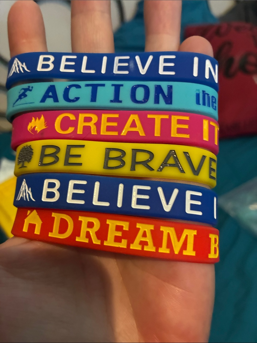 🆕 Motivational Silicone Wristband Pack - Multicolor